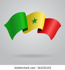 Senegalese waving Flag. Vector illustration Eps 8.