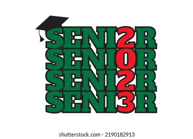 senior 2023 back to school t-shirt desig