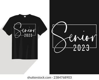 senior 2023 with frame t-shirt