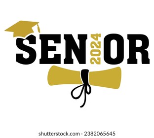 senior 2024 Svg,Class of 2024, Graduation,Senior,Class Senior,Cheer Mom ,Senior 2024 
 svg