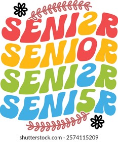 Senior 2025 Graduation, Retro Seniors Gifts Essential T-Shirt design