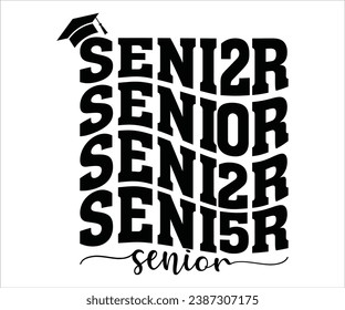 Camiseta Senior 2025, Graduación, Senior 2025 Class of 2025, studio.3, Cortar archivos para Cricut, Silhouette, Clipart, Instant Download