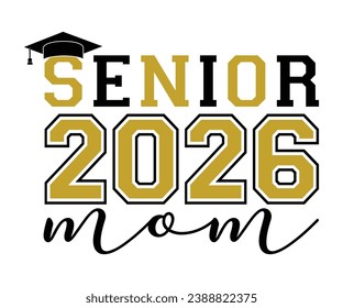 Camiseta De Mamá De 2026, Camiseta De Clase Superior, Camisa De Graduado, Diciembre De Posgrado, Camisa De Secundaria, Camiseta De Universidad, Clase De 2024, Último Día De La Escuela, Cortar Archivo Para Cricut Y Silhouette