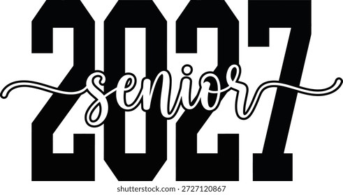 Senior 2027 Graduación Tipografía Diseño de Clases