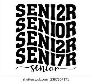 Senior 2027 T-shirt, Graduation, Senior 2027 Class of 2027, studio.3, Cut files for Cricut, Silhouette, Clipart, Instant Download