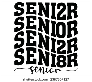 Senior 2028 T-shirt, Graduation, Senior 2028 Class of 2028, studio.3, Cut files for Cricut, Silhouette, Clipart, Instant Download