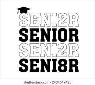 Senior 2028 T-shirt, Senior 2028 Svg,graduation Gifts, graduation T-shirt, Senior Year Party, Senior Vibes Svg,Graduation Cap, cut File For Cricut