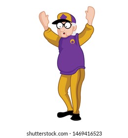 Senior adult walking in sweatshirt