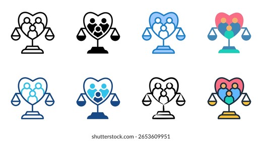 Senior Advocacy. ícone definir coleção de vários estilos 
