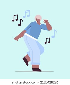 Senior African American Woman Dancing And Singing Grandmother Having Fun Active Old Age Concept