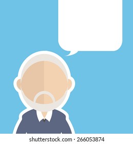Senior business man talking