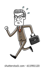 Senior businessman:run