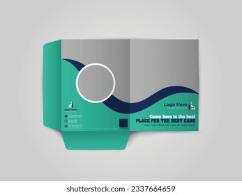 Senior care Business Presentation folder for files, design. creative layout of booklet cover, catalog, flyer, trendy design for printed products
