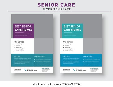 Senior care Flyer template, Best Senior care Home Flyer