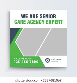 Senior Care social media post design, Retirement Planning Social Media post design or Senior investment and insurance post design