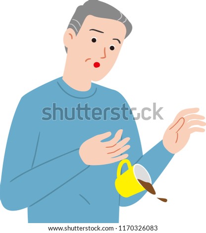 senior citizen  to drop cup