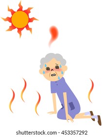 Senior Citizen With Heat Exhaustion