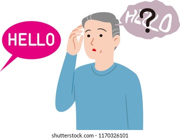 Senior citizen impossible to speak