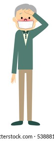 Senior citizen of physical condition badness