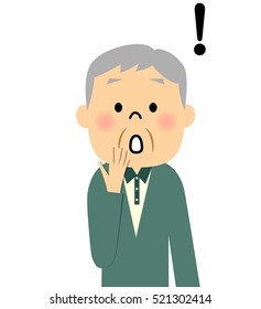 Senior citizen, surprised