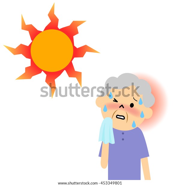 Senior Citizen Who Seems Have Heat Stock Vector (Royalty Free ...