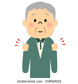 Senior citizen,Fighting pose