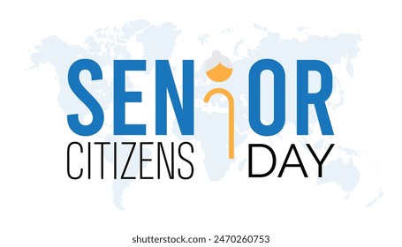 Senior Citizens Day is observed every year on August. banner design template Vector illustration background design.