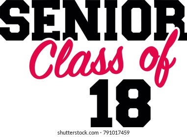 Senior class of 18 in red and black