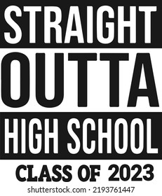 Senior Class Of 2023 Vector For Greeting, Invitation Card. Text for Graduation Design, Congratulation Event, T-shirt, party, high school or College Graduate. Vector on transparent background