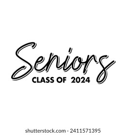 Senior class of 2024 design vector	