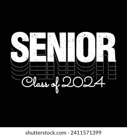 Senior class of 2024 design vector	