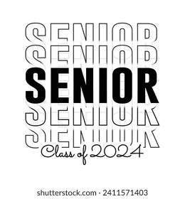 Senior class of 2024 design vector	