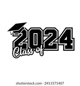 Senior class of 2024 design vector	