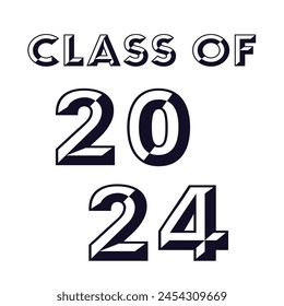 Senior class of 2024 design vector