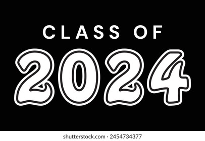 Senior class of 2024 design vector