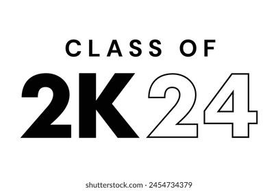 Senior class of 2024 design vector