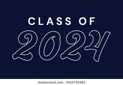 Senior class of 2024 design vector