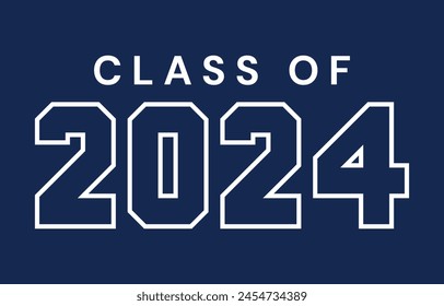 Senior class of 2024 design vector