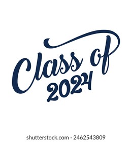 Senior class of 2024 design vector, class of 2024 design lettering 