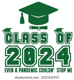 Senior class of 2024 design vector