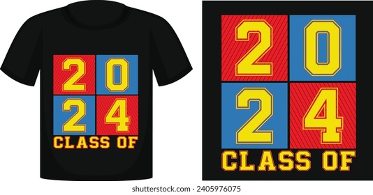 CLASE SUPERIOR DE 2024 , Clase de 2024 ,Camiseta 2024 de clase superior , DISEÑO DE CAMISETAS DE TIPO