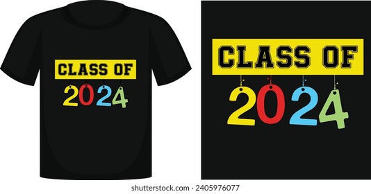 CLASE SUPERIOR DE 2024 , Clase de 2024 ,Camiseta 2024 de clase superior , DISEÑO DE CAMISETAS DE TIPO