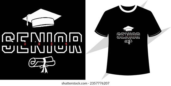 Senior Class of 2024 Typografie-T-Shirt-Design