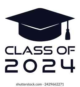 Senior Class of 2024 vector illustration, t shirt design vector.