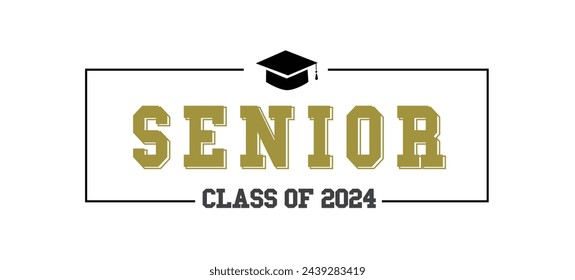 Senior Class of 2024 vector illustration 