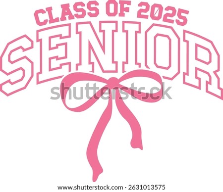 Senior Class of 2025, Graduation design in vector file