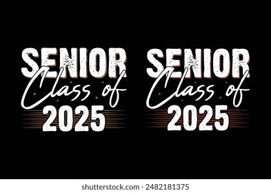 diseño de camiseta de graduación de la clase senior de 2025