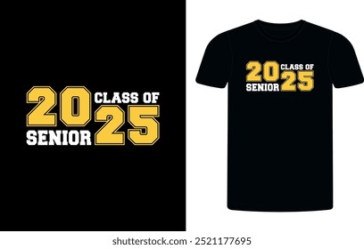 Seniorenklasse 2024 T-Shirt Design, High School oder College Graduate Event oder Party T-Shirt Design, Abschluss T-Shirt Design.