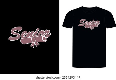 Senior class of 2025 t-shirt design, high school or college graduate event or party t-shirt Design, Graduation T-Shirt Design.