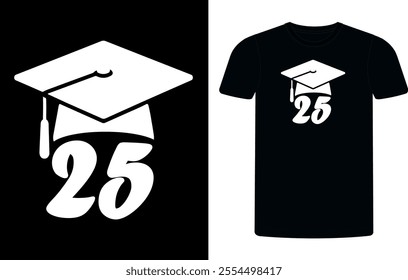 Senior class of 2025 t-shirt design, high school or college graduate event or party t-shirt Design, Graduation T-Shirt Design.